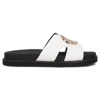 Skórzane klapki Filippo DK7050/25 WH białe