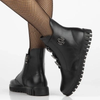 Leather ankle boots Filippo DBT6360/25 BK black