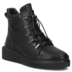 Leather ankle boots Filippo DBT7416/25 BK black