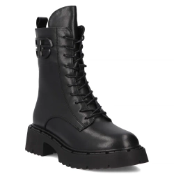 Skórzane botki typu workery Filippo DBT6583/25 BK czarne