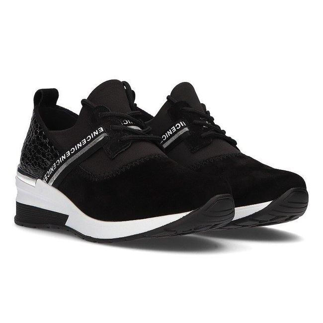 Leather sneakers Filippo DP1388/21 BK black