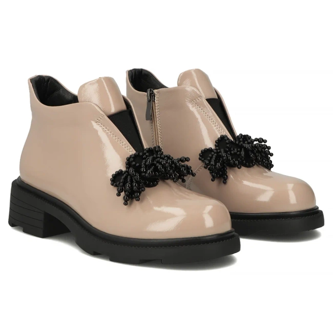 Leather ankle boots Filippo DBT6370/25 BE beige