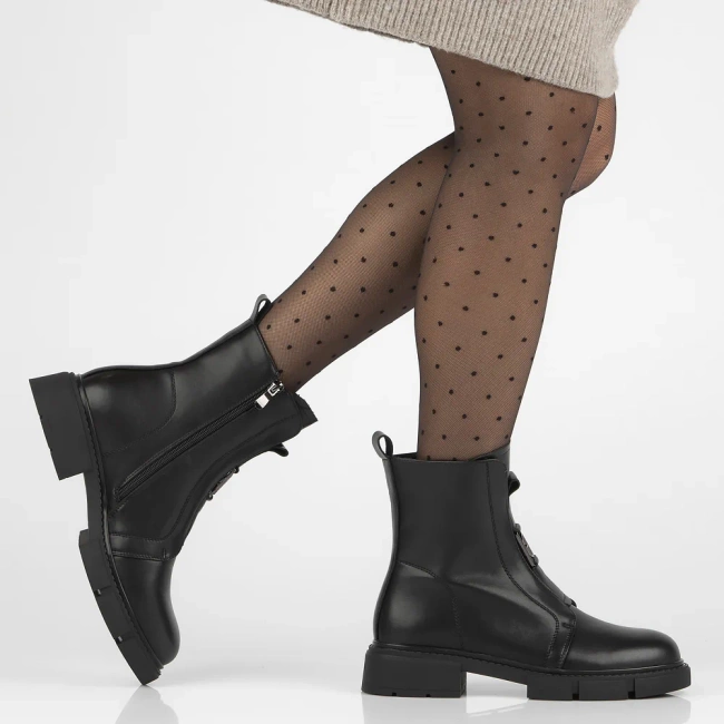 Leather ankle boots Filippo  DBT6524/25 BK black