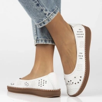 Leather shoes Filippo DP6831/25 WH white