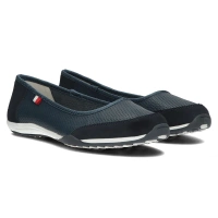 Skórzane baleriny Filippo DP142/24 NV granatowe