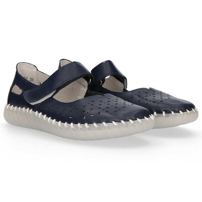 Leather shoes Filippo DP1262/20 NV navy blue