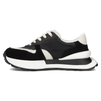 Leather sneakers Filippo DP6447/24 BK black