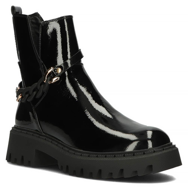 Botki na platformie Filippo DBT4026/22 BK czarne