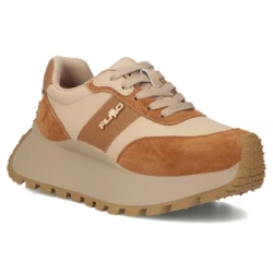 Skórzane sneakersy Filippo DP6785/25 BR BE brązowe