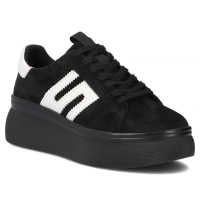 Leather sneakers Filippo DP7175/25 BK black
