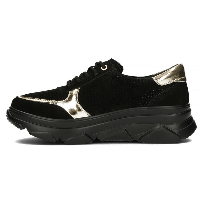 Leather Sneakers Filippo DP2138/22 BK GO black