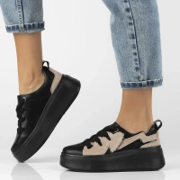 Skórzane sneakersy Filippo DP6684/25 BK czarne