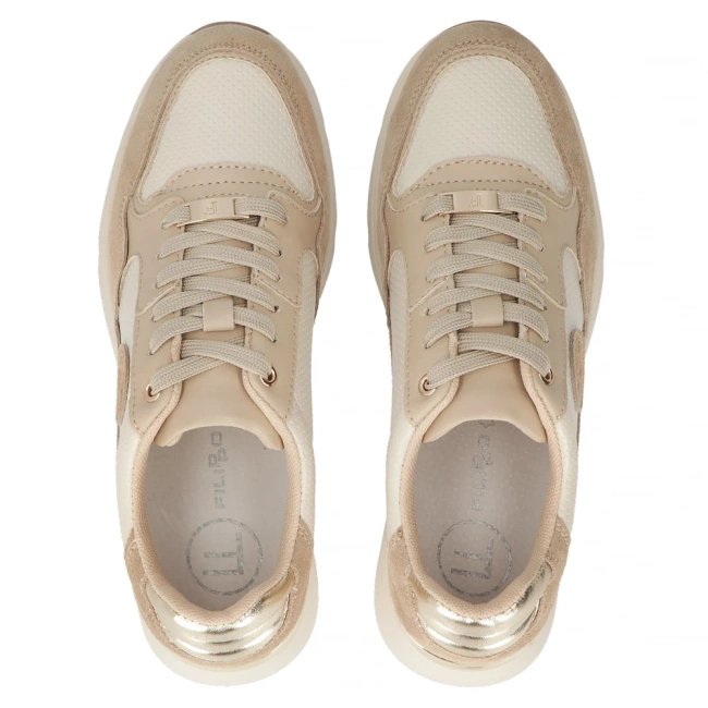 Leather sneakers Filippo DP7106/25 BE beige