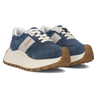 Skórzane sneakersy Filippo DP6785/25 BL niebieskie