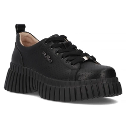 Leather sneakers Filippo DP6779/25 BK black