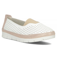 Skórzane półbuty Filippo DP4588/23 WH GO białe