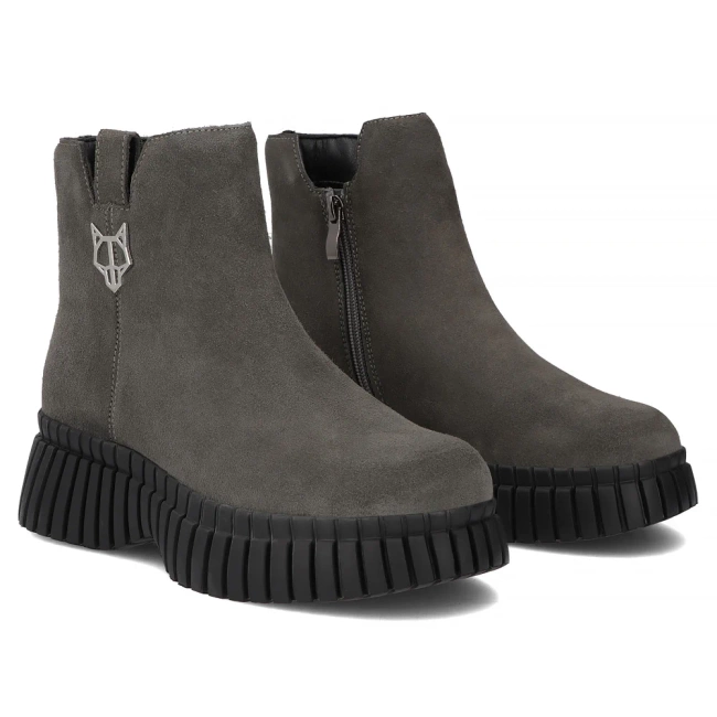 Leather ankle boots Filippo DBT7274/25 GR grey