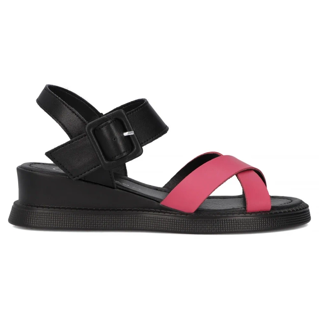 Leather sandals Filippo DS6874/25 FH black and pink