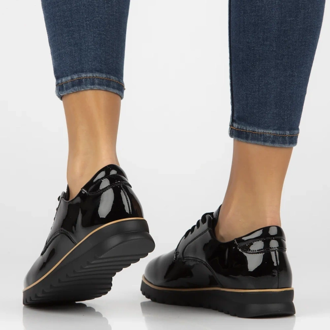 Skórzane półbuty Filippo DP6839/25 BK L czarne