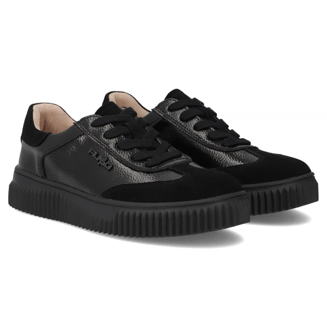 Leather sneakers Filippo DP7123/25 GN gun metal