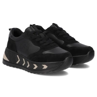 Leather sneakers Filippo DP7176/25 BK black