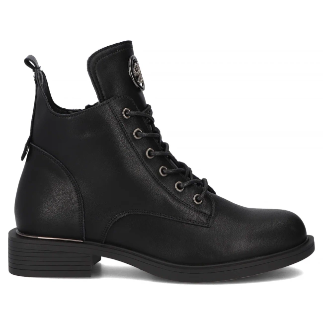 Leather ankle boots Filippo DBT7436/25 BK black