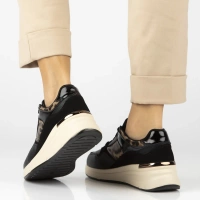 Leather sneakers Filippo DP7104/25 BK black