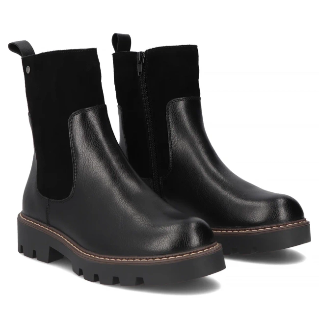 Leather ankle boots Filippo DBT7260/25 BK black