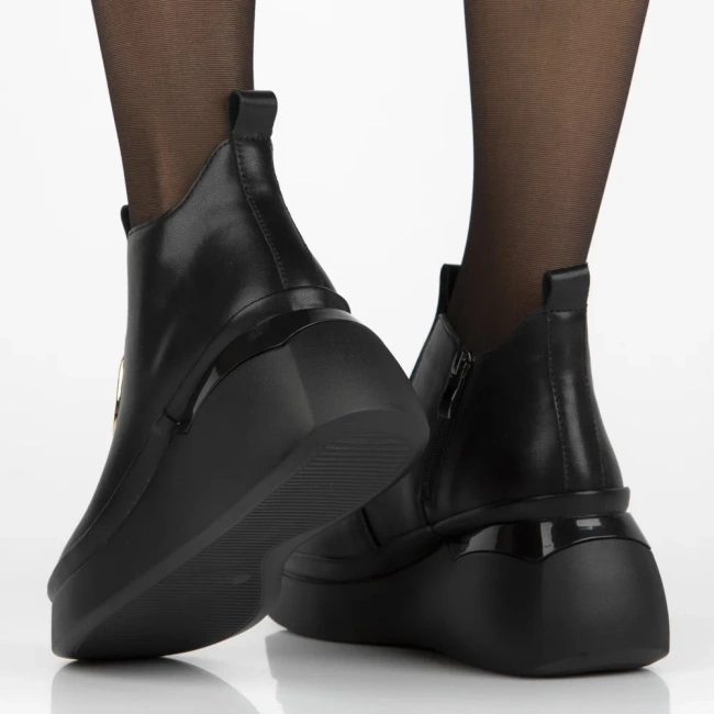 Leather ankle boots Filippo DBT7419/25 BK black