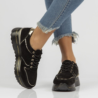 Skórzane Sneakersy Filippo DP3558/22 BK czarne