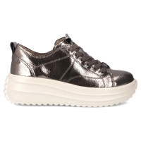 Skórzane sneakersy Filippo DP6795/25 GN gun metal