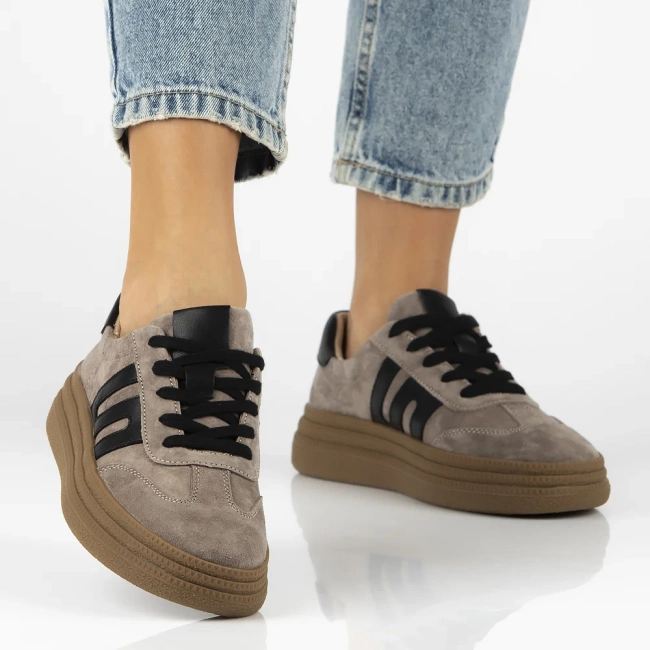 Leather shoes Filippo DP7114/25 TP Taupe