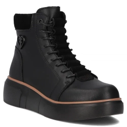 Leather ankle boots DBT7128/25 BK black