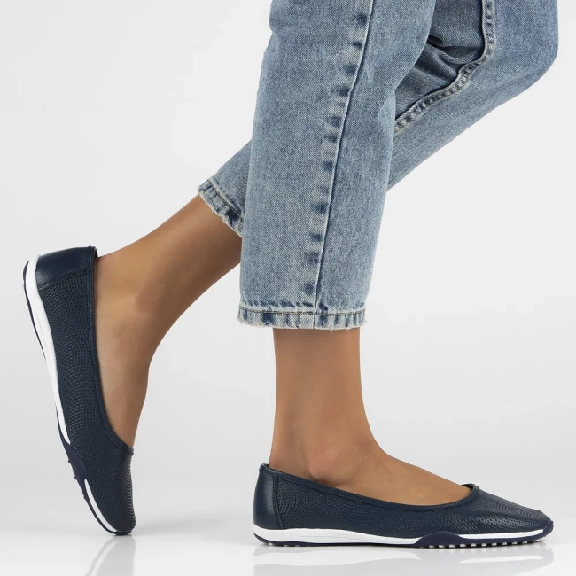 Leather shoes Filippo DP3681/25 NV navy blue