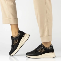 Skórzane sneakersy Filippo DP7104/25 BK czarne