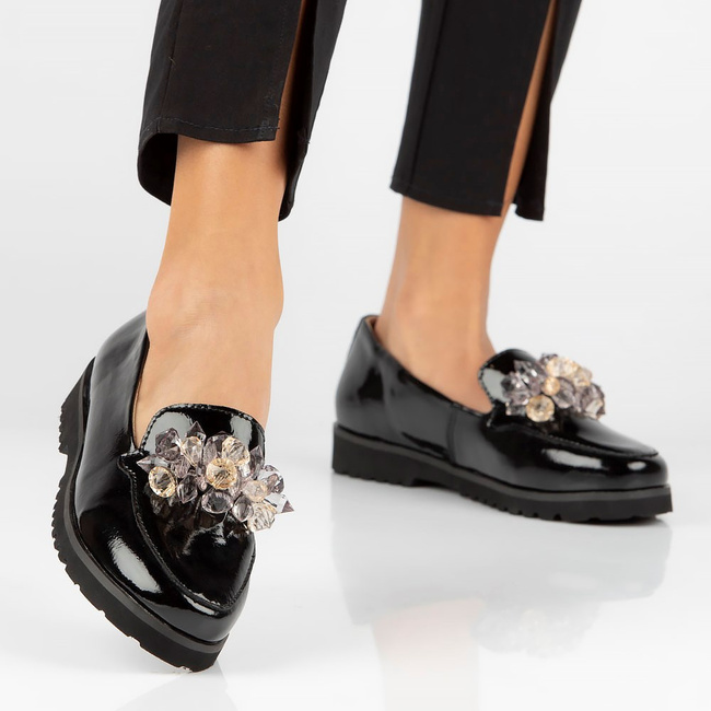 Leather shoes Filippo DP4562/23 BK black