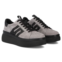 Leather sneakers Filippo DP7175/25 GR grey