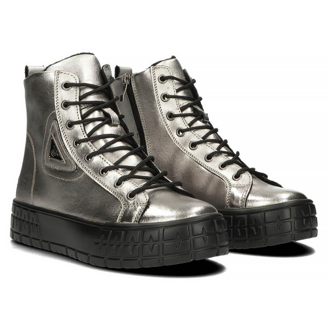 Skórzane trzewiki Filippo DBT3951/22 GN Gunmetal