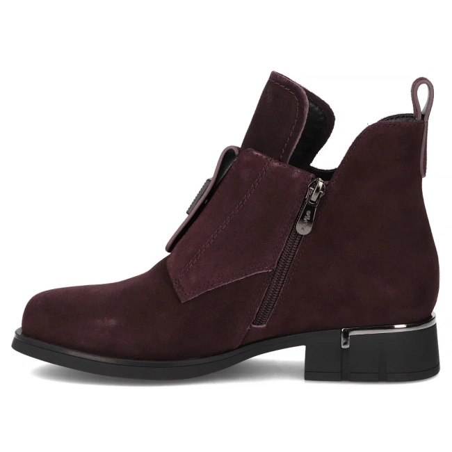 Leather ankle boots DBT7244/25 BG maroon