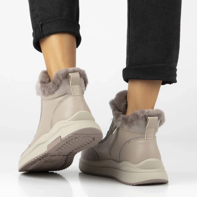 Leather ankle boots Filippo DBT7177/25 BE beige