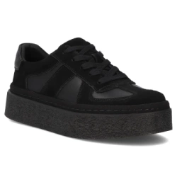 Leather sneakers Filippo DP7174/25 BK black