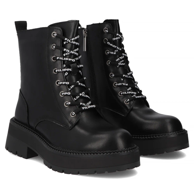 Leather ankle boots Filippo DBT7255/25 BK