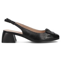 Skórzane czółenka Filippo DP6945/25 BK czarne