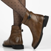 Leather ankle boots Filippo DBT7357/25 BR brown