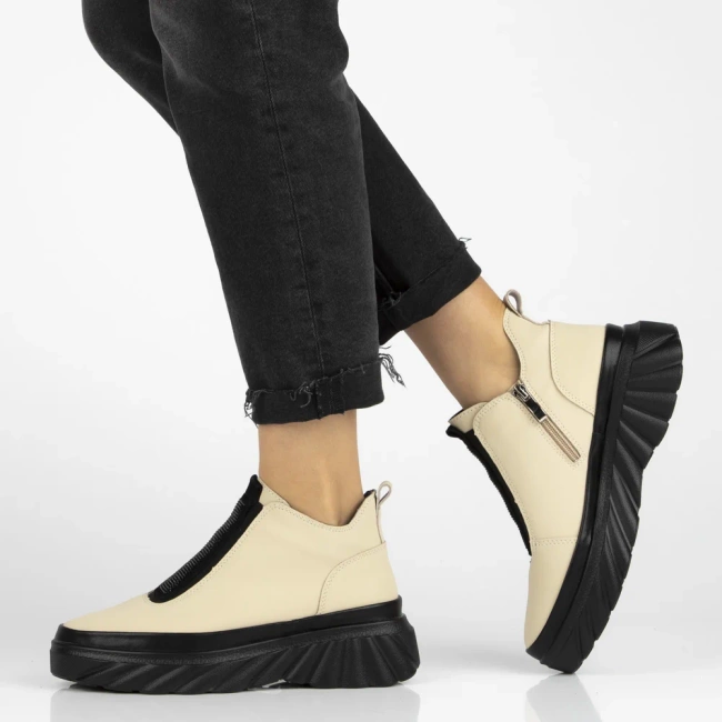 Leather ankle boots Filippo DBT7426/25 BE beige