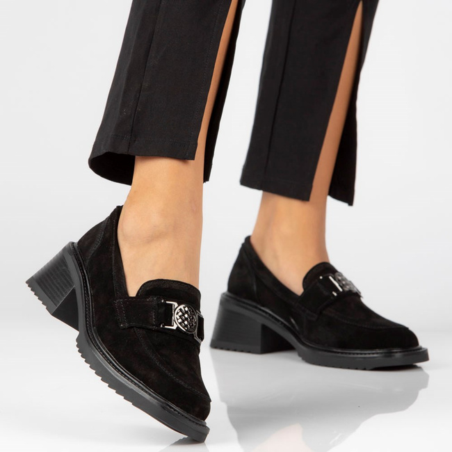 Leather shoes Filippo DP4145/23 BK black