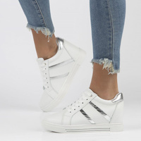 Skórzane Sneakersy Filippo DP3549/22 WH białe