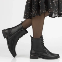 Leather ankle boots Filippo DBT4747/25 BK D black