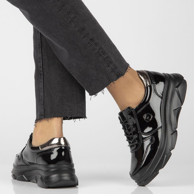 Skórzane Sneakersy Filippo DP2138/22 BK L czarne