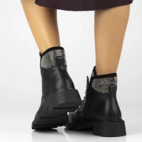 Skórzane botki Filippo DBT7296/25 BK czarne